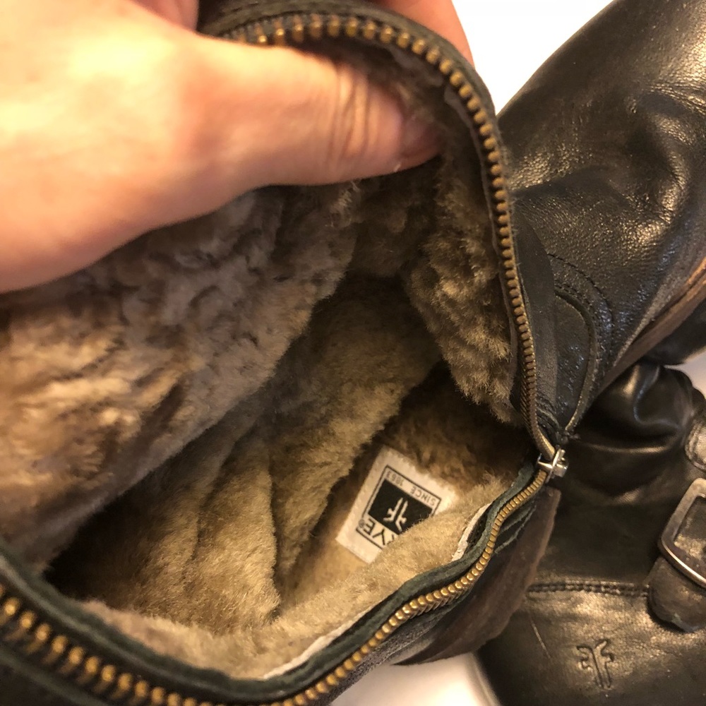 Frye OTK fully shearling lined boots nwot - Picture 7 of 8